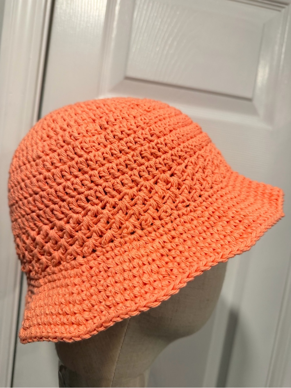 Handmade Crochet Bucket Hat 100% Cotton Lightweight Packable Festival Boho Beach